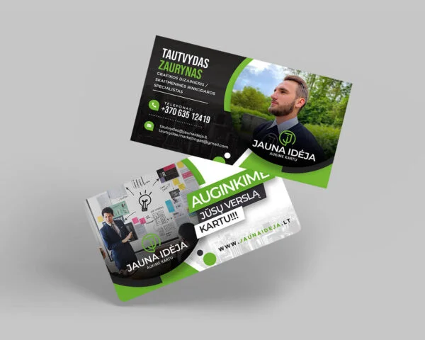 Vizitinių kortelių maketavimas abi pusės